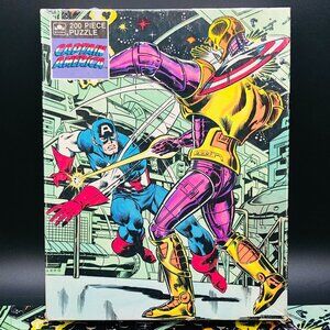 1988 Captain America Jigsaw Puzzle 200 piece COMPLETE Vintage Pop Culture Toy